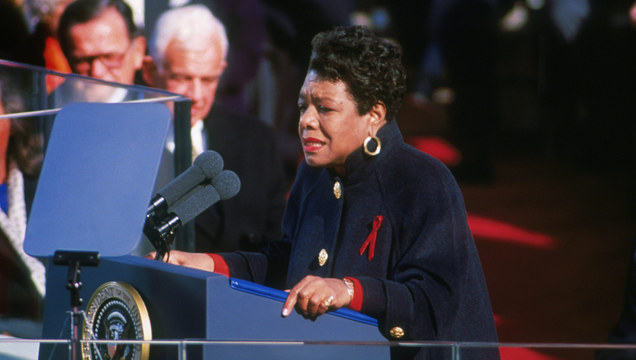 Angelou At Inauguration