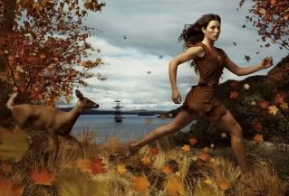Jessica Beil as Pocahontas, as depicted by Annie Leibovitz