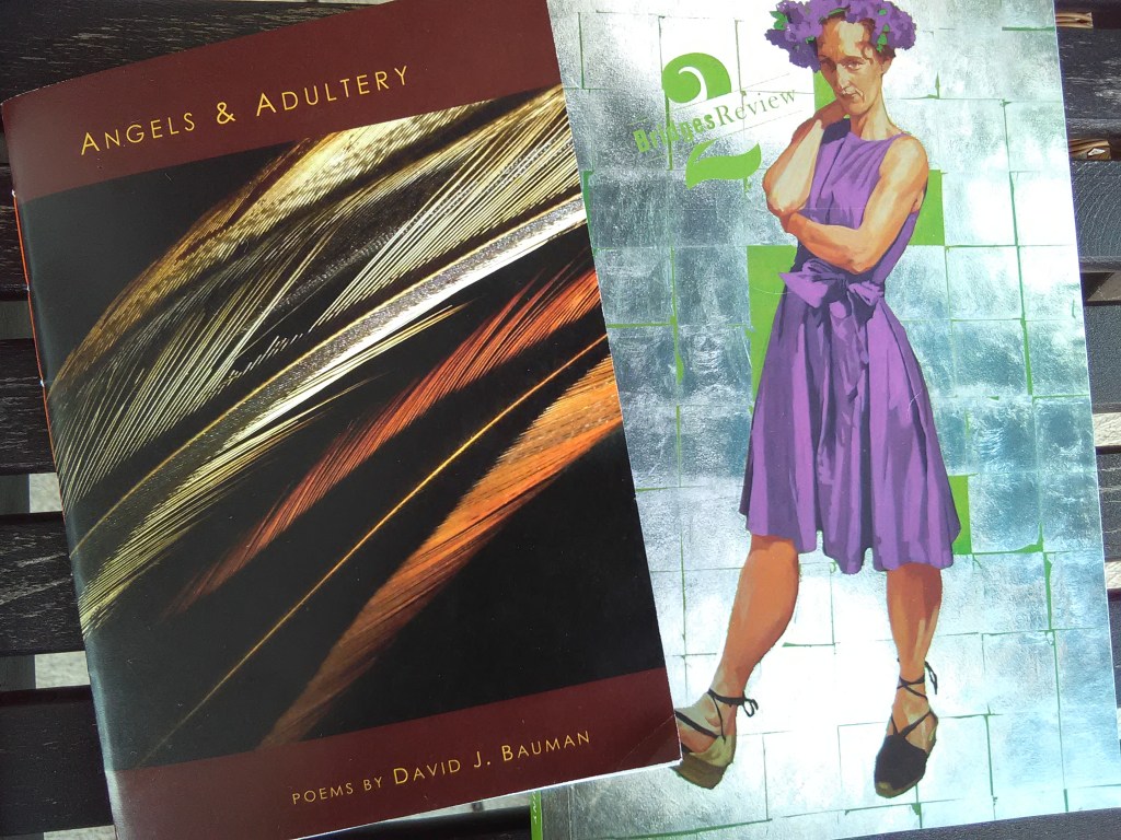 poetry chapbook, Angels & Adultery with volume 7 of 2 Bridges Review 2018